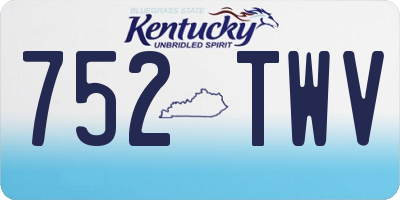 KY license plate 752TWV