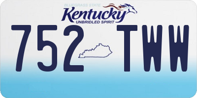 KY license plate 752TWW
