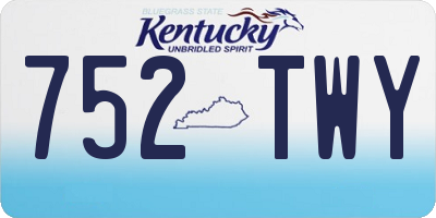 KY license plate 752TWY