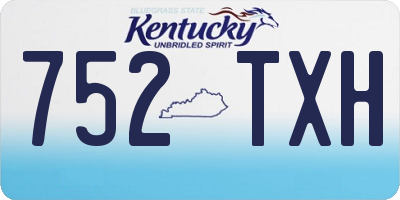 KY license plate 752TXH