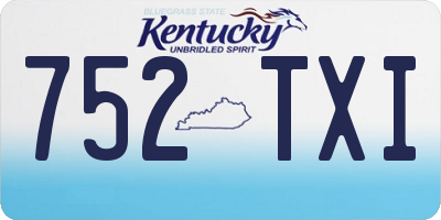 KY license plate 752TXI