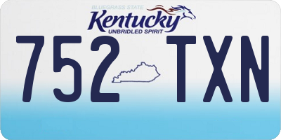 KY license plate 752TXN