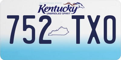 KY license plate 752TXO