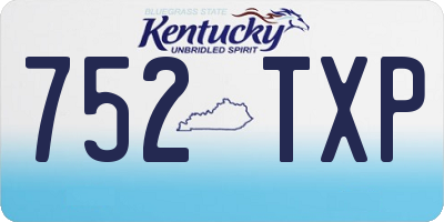 KY license plate 752TXP