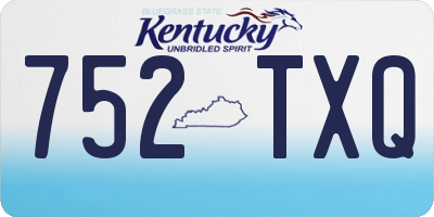 KY license plate 752TXQ