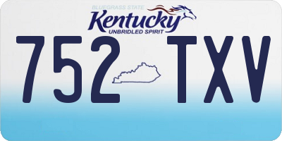 KY license plate 752TXV
