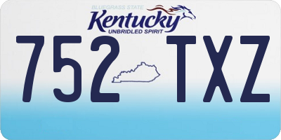 KY license plate 752TXZ