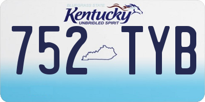 KY license plate 752TYB