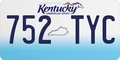 KY license plate 752TYC