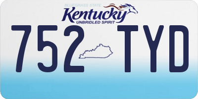 KY license plate 752TYD