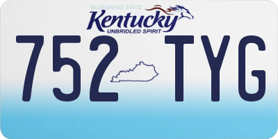 KY license plate 752TYG