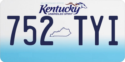 KY license plate 752TYI