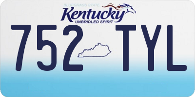 KY license plate 752TYL