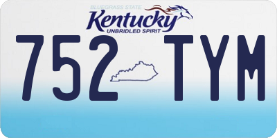 KY license plate 752TYM