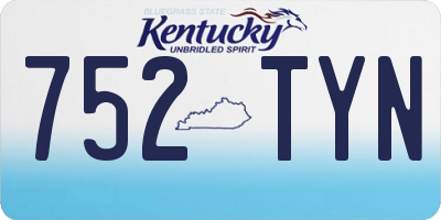 KY license plate 752TYN