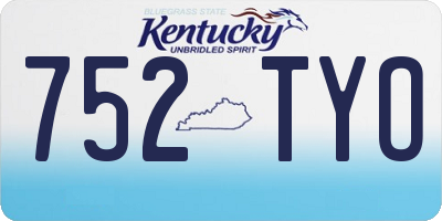 KY license plate 752TYO