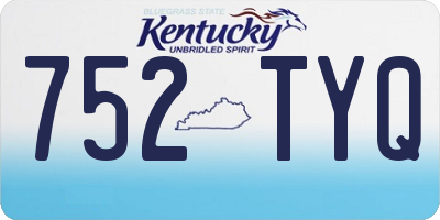 KY license plate 752TYQ