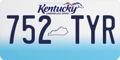 KY license plate 752TYR