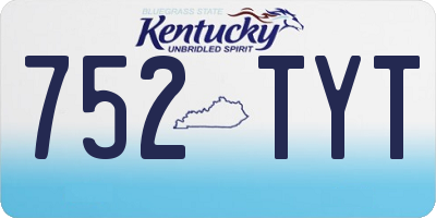 KY license plate 752TYT