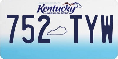 KY license plate 752TYW