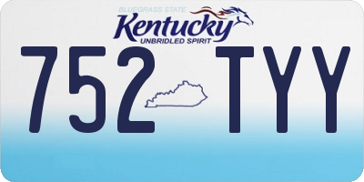 KY license plate 752TYY