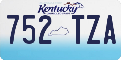 KY license plate 752TZA