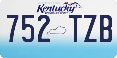 KY license plate 752TZB