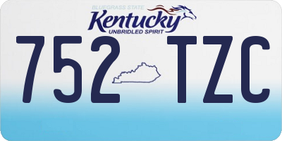 KY license plate 752TZC