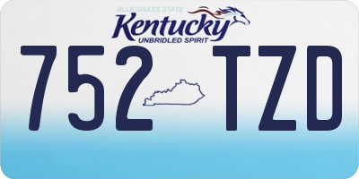 KY license plate 752TZD
