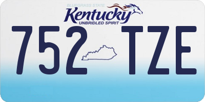 KY license plate 752TZE
