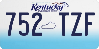 KY license plate 752TZF