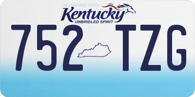 KY license plate 752TZG
