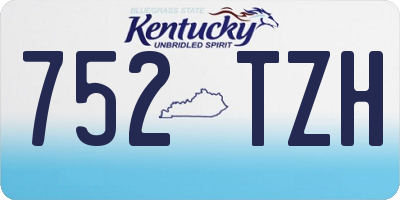 KY license plate 752TZH