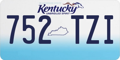 KY license plate 752TZI