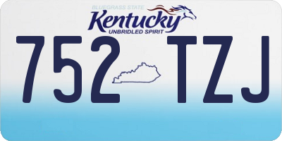 KY license plate 752TZJ
