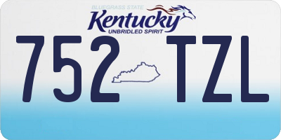 KY license plate 752TZL