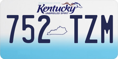 KY license plate 752TZM