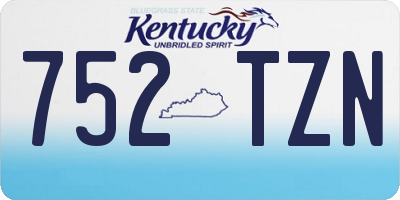 KY license plate 752TZN