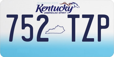 KY license plate 752TZP