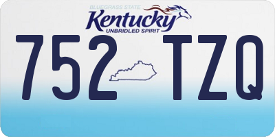 KY license plate 752TZQ