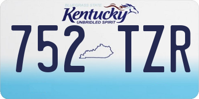 KY license plate 752TZR