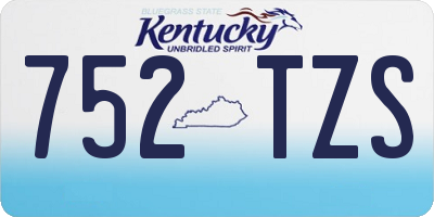 KY license plate 752TZS