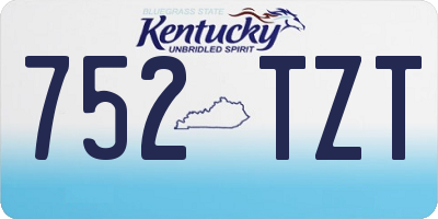 KY license plate 752TZT