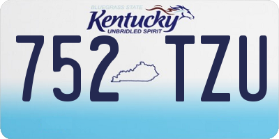 KY license plate 752TZU