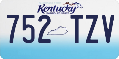 KY license plate 752TZV