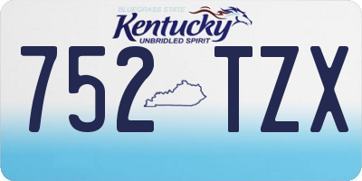 KY license plate 752TZX