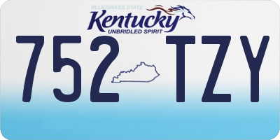 KY license plate 752TZY