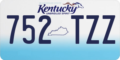 KY license plate 752TZZ