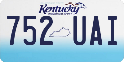 KY license plate 752UAI