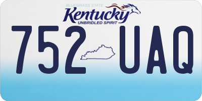 KY license plate 752UAQ